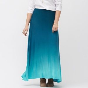 Layne Bryant Blue Ombré Maxi Skirt